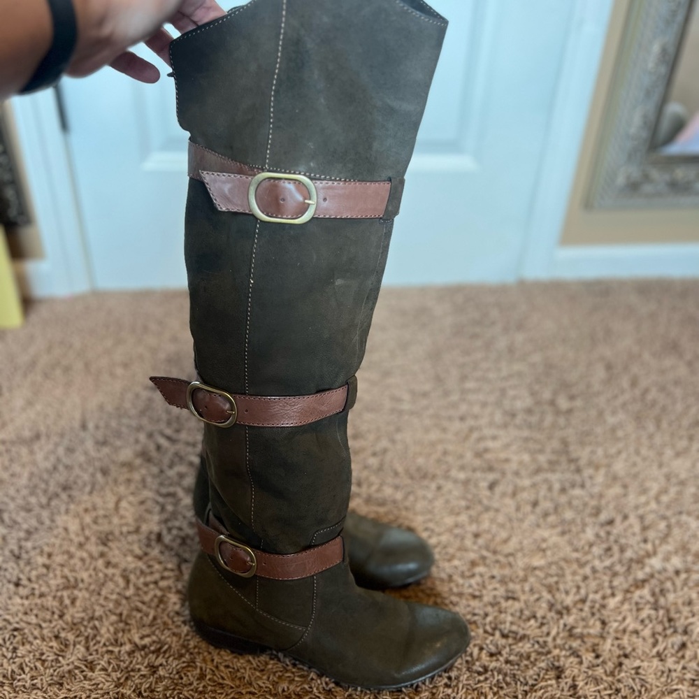 Nicole over the knee leather suede boot. Size 8